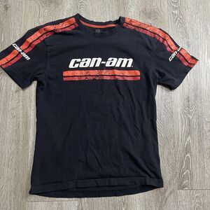 Can-Am Shirt Mens Medium Black Crewneck Graphic T Short Sleeve Adult